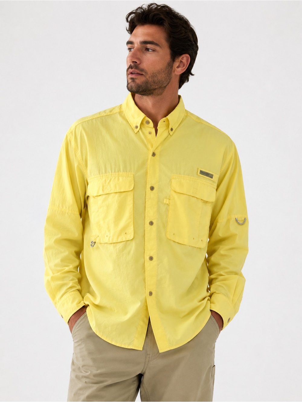 Wrangler Pro‎ Gear long-sleeve fishing shirt yellow size large